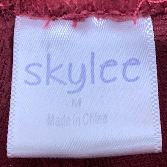 Skylee Raspberry Velour Leggings - Picture 3 of 7